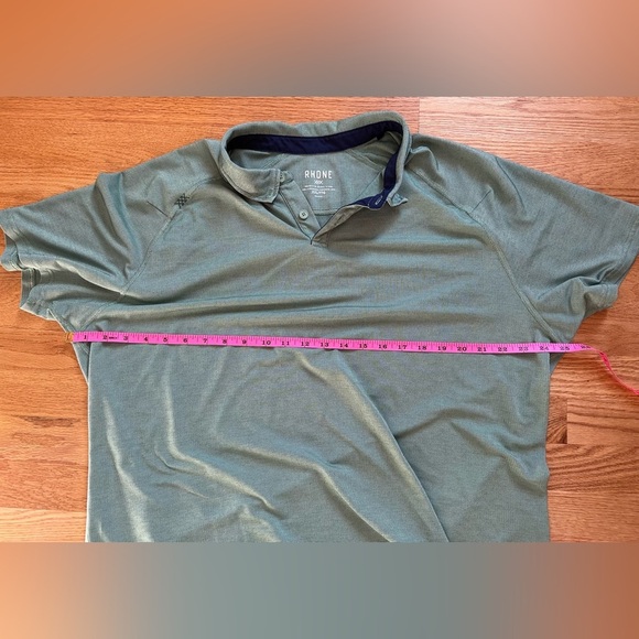 Rhone Mens Delta Pique Polo Shirt Size XXL Green Golf Performance - Picture 10 of 11
